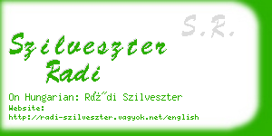 szilveszter radi business card
